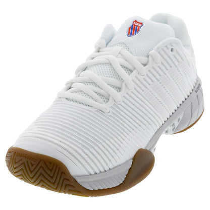 Women's Hypercourt Express 2 Indoor Pickleball Shoes Bright White and Gum Footwear K-Swiss