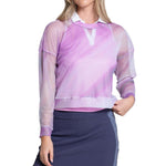 Women's Mystic Petal Long Sleeve Tennis Top Pink Apparel Lucky In Love
