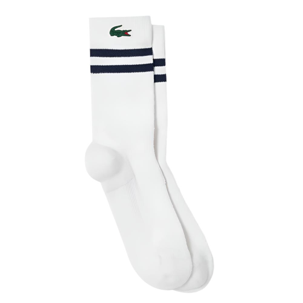 Men`s Knitted Pique Performance Socks Blanc and Marine Socks Lacoste