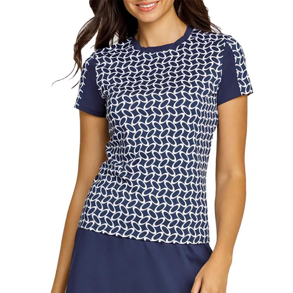 Women's Ketra Short Sleeve Tennis Top Oval Geo Apparel Tail
