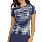 Women's Ketra Short Sleeve Tennis Top Oval Geo Apparel Tail