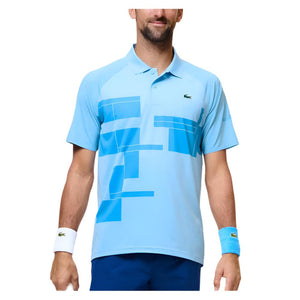 Men's Novak Djokovic Light Stretch Tennis Polo Overview and Argentine Blue Apparel Lacoste