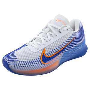 Men`s Air Zoom Vapor 11 Tennis Shoes White and Hyper Royal Footwear Nike