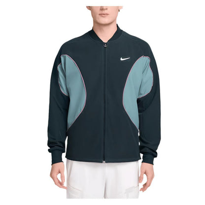 Men`s Court Dri-FIT Advantage Tennis Jacket Armory Navy and Denim Turq Apparel Nike