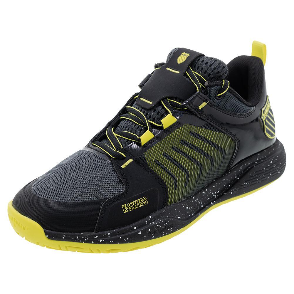 Men`s Ultrashot Team Tennis Shoes Black Dark Shadow Footwear K-Swiss