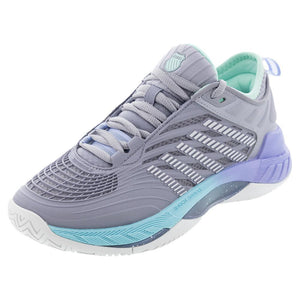 Women`s Hypercourt Supreme 2 Tennis Shoes Lilac Gray and Nimbus Cloud Footwear K-Swiss