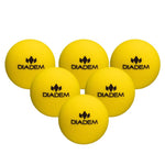 Official Quiet Pickleball 6 Pack Yellow Balls Diadem