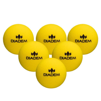 Official Quiet Pickleball 6 Pack Yellow Balls Diadem