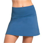 Women`s Long Baseline Tennis Skort Steel Blue Apparel Lucky In Love