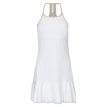 Women`s Devon Tennis Dress White and Silver Sand Apparel Inphorm