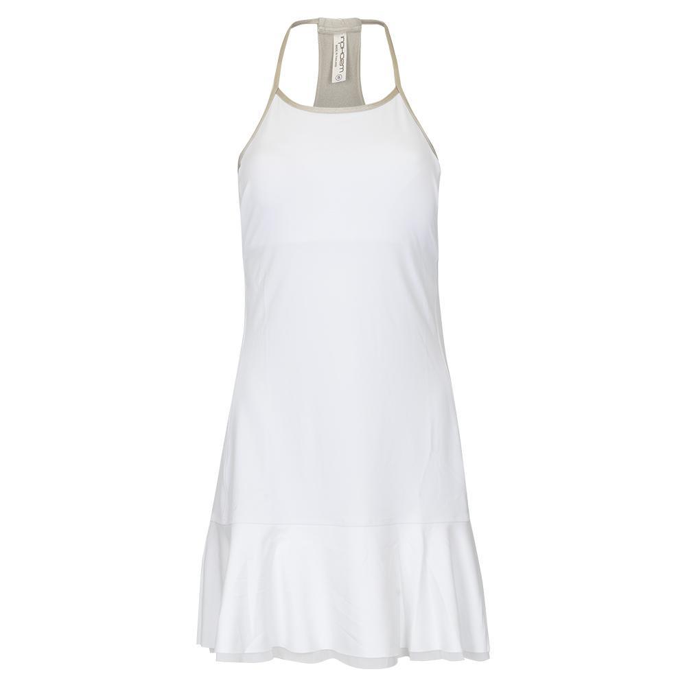 Women`s Devon Tennis Dress White and Silver Sand Apparel Inphorm