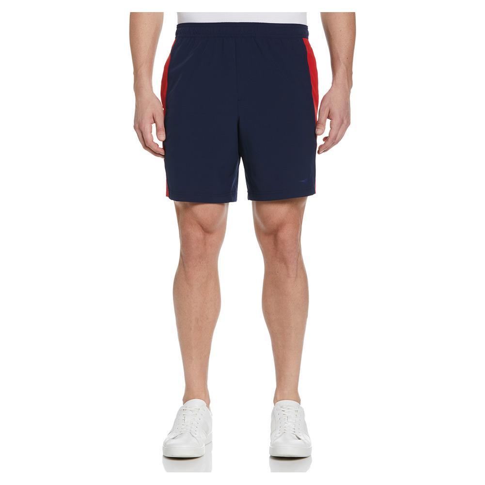 Men`s Blocked Pull-On Tennis Short Peacoat Apparel Grand Slam