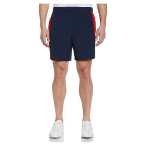 Men`s Blocked Pull-On Tennis Short Peacoat Apparel Grand Slam