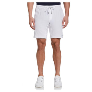 Men`s Solid Athletic 9 Inch Tennis Short Bright White Apparel Grand Slam