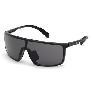 Men`s Active Sunglasses Shiny Black and Smoke Accessories Adidas