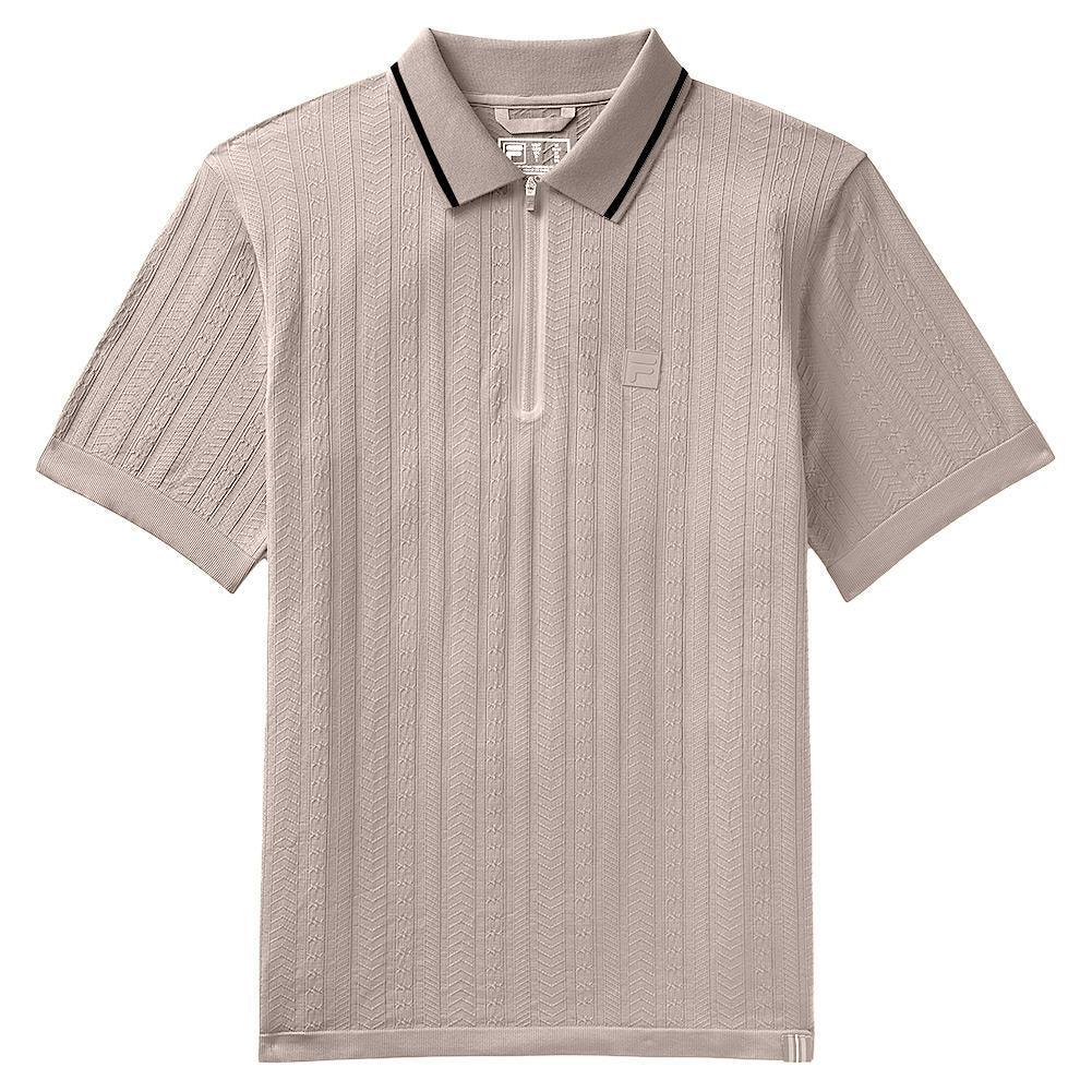 Mens Challenger Cable Zip Tennis Polo Apparel Fila