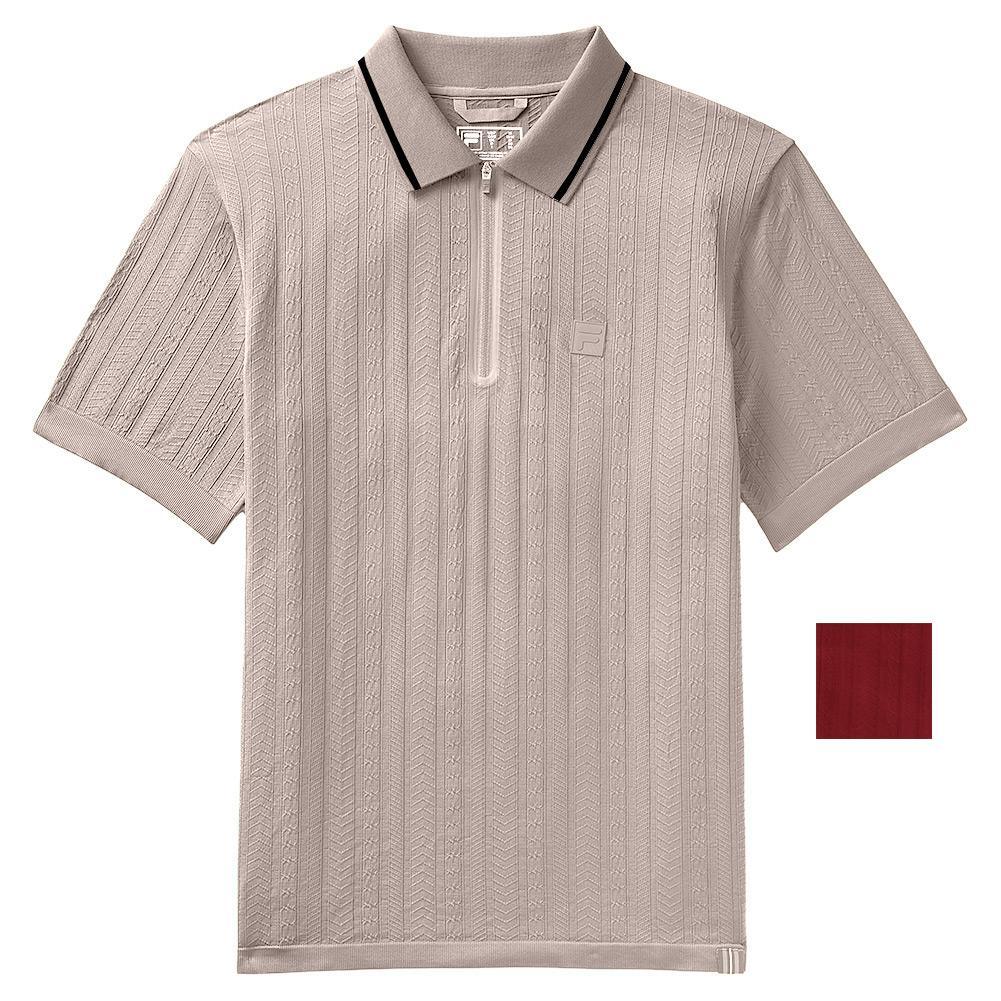 Mens Challenger Cable Zip Tennis Polo Apparel Fila