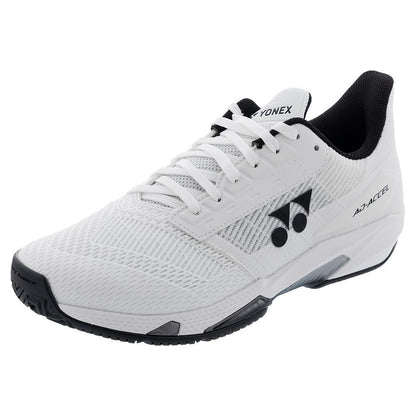 Men`s Power Cushion AD-Accel All Court Tennis Shoes White and Black Footwear Yonex