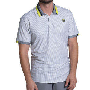Men`s Striker Short Sleeve Tennis Polo Sharkskin Apparel K-Swiss