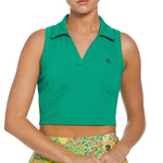 Womens Solid Rib Tennis Polo Jelly Bean Apparel Penguin