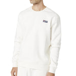 Unisex Garran Soft Fleece Crewneck Sweatshirt Gardenia and Black Apparel Fila