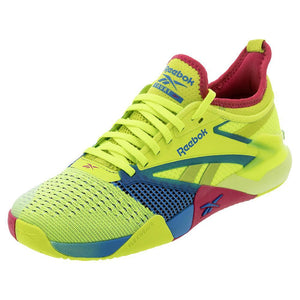 Unisex Nano Court Shoes Digital Lime and Aqua Footwear Reebok