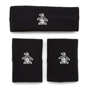 Men`s Solid Head and Wristband Set Accessories Penguin