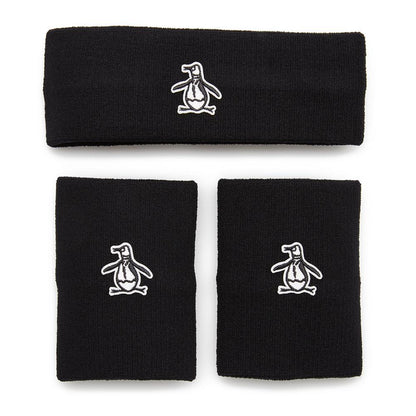 Men`s Solid Head and Wristband Set Accessories Penguin