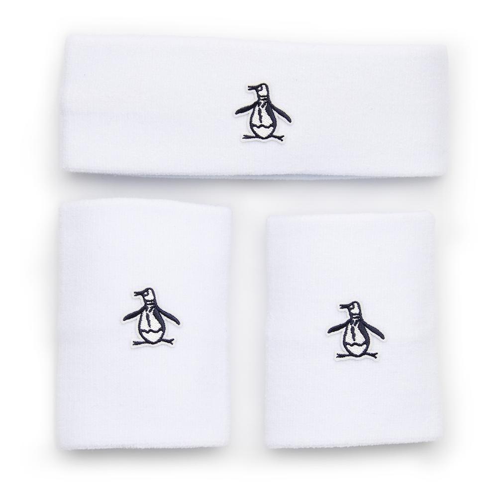 Men`s Solid Head and Wristband Set Accessories Penguin