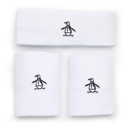 Men`s Solid Head and Wristband Set Accessories Penguin