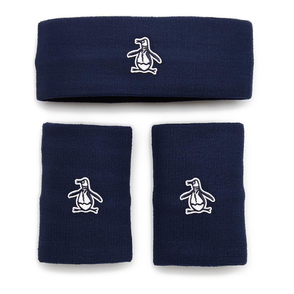 Men`s Solid Head and Wristband Set Accessories Penguin