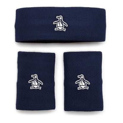 Men`s Solid Head and Wristband Set Accessories Penguin