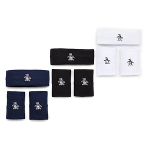 Men`s Solid Head and Wristband Set Accessories Penguin