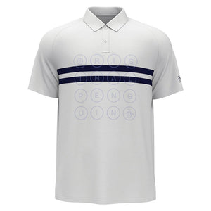 Men`s Performance Block Tennis Polo with Gusset Bright White Apparel Penguin