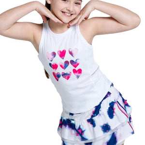 Girls' Berry In Love Tennis Tank White Apparel Lucky In Love