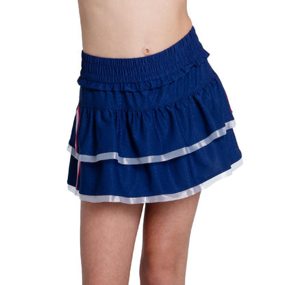 Girls` Berry Stripe Tennis Skort Blueberry Apparel Lucky In Love