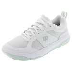 Women`s Pickle Pro Pickleball Shoes White and Surf Spray Footwear Wilson