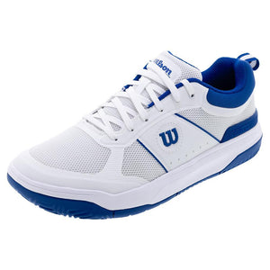 Men`s Pickle Pro Pickleball Shoes White and Deja Vu Blue Footwear Wilson