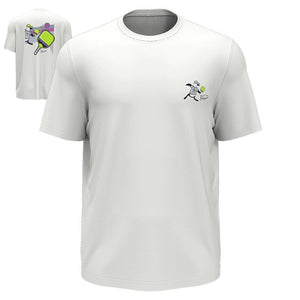 Men`s Trademark Pickleball Back Graphic Tee Bright White Apparel Penguin