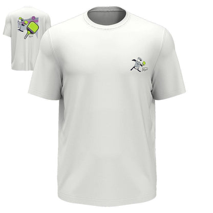 Men`s Trademark Pickleball Back Graphic Tee Bright White Apparel Penguin