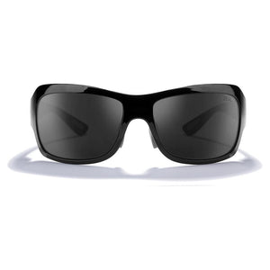 Nucla Plant-Based Wrap Polarized Sunglasses Gloss Black and Dark Grey Accessories Zeal Optics