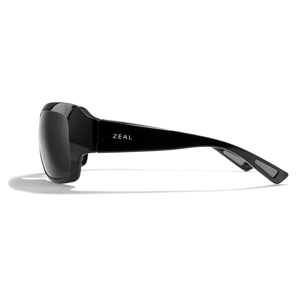 Nucla Plant-Based Wrap Polarized Sunglasses Gloss Black and Dark Grey Accessories Zeal Optics