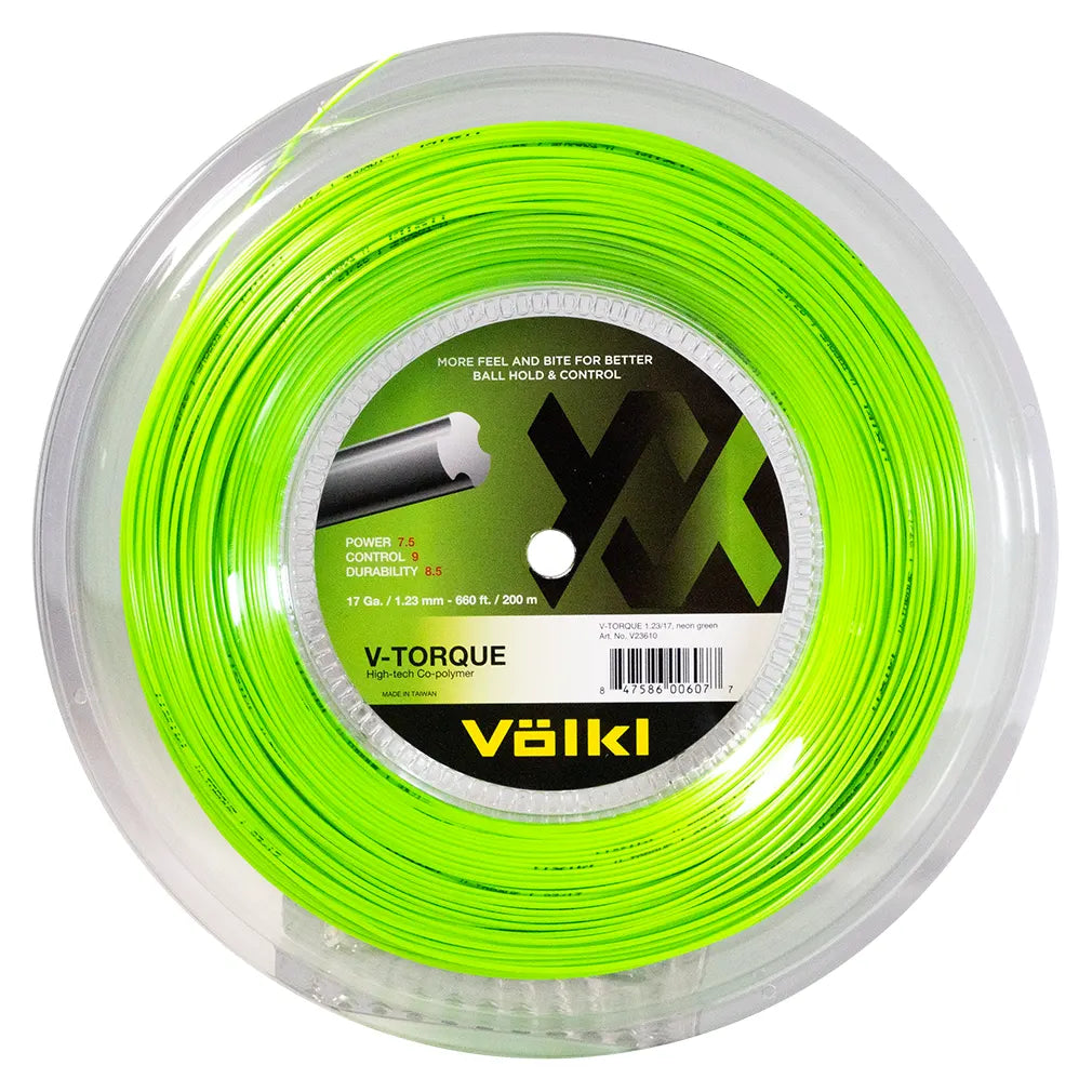 V Torque 17G Tennis String Reel Neon Green Strings Volkl