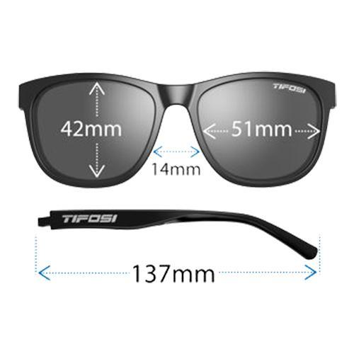 Swank Sunglasses Satin Black with Smoke Bright Blue Lenses Accessories Tifosi