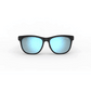 Swank Sunglasses Satin Black with Smoke Bright Blue Lenses Accessories Tifosi