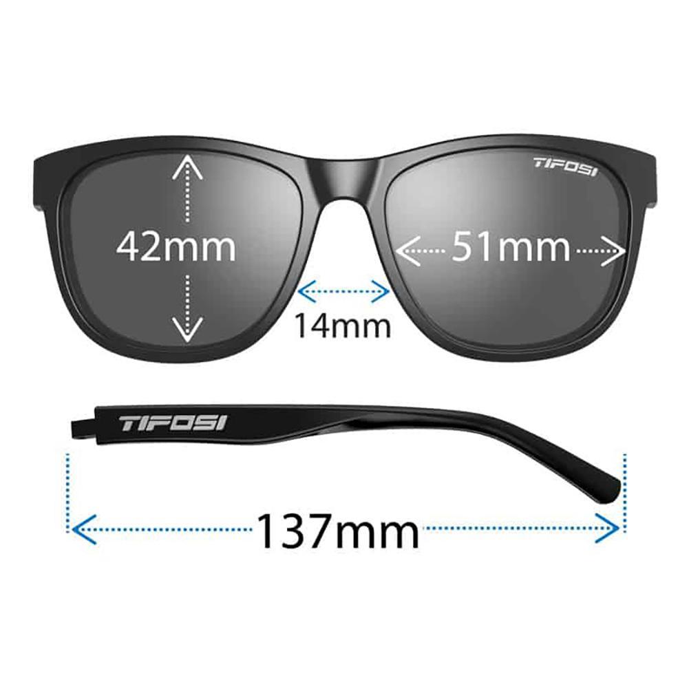 Swank Sunglasses Satin Crystal Blush with Smoke Bright Blue Lenses Accessories Tifosi