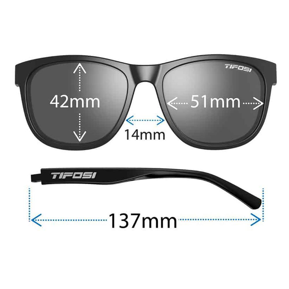 Swank Sunglasses Satin Crystal Teal with Smoke Polarized Lenses Accessories Tifosi