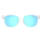 Swank Polarized Sunglasses Satin Clear with Clarion Blue Lenses Accessories Tifosi