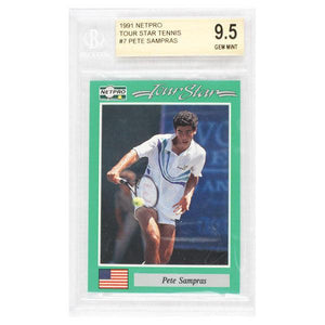 Pete Sampras 1991 NETPRO Tour Star Rookie Card Memorabilia Netpro
