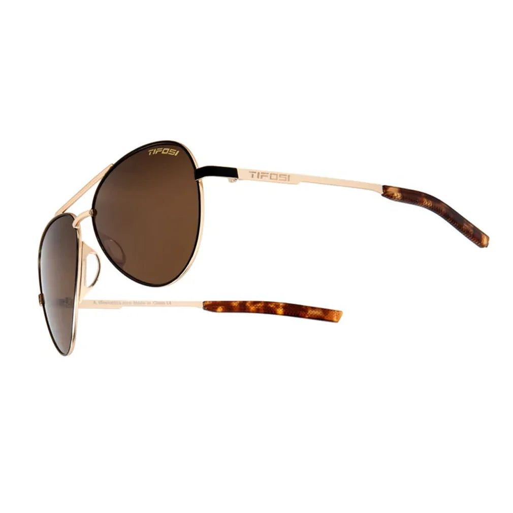 Shwae Sunglasses Midnight Gold and Brown Lenses Accessories Tifosi